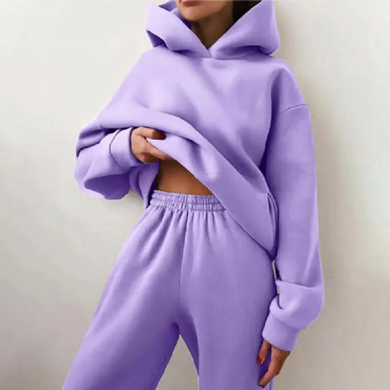 Two piece sets, oversized tracksuit, autumn and winter suit, sports pants and sweatshirt-Conjuntos de dos piezas, chándal de gran tamaño, traje de otoño e invierno, pantalón y sudadera deportiva