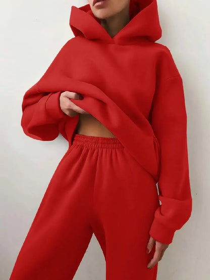 Two piece sets, oversized tracksuit, autumn and winter suit, sports pants and sweatshirt-Conjuntos de dos piezas, chándal de gran tamaño, traje de otoño e invierno, pantalón y sudadera deportiva