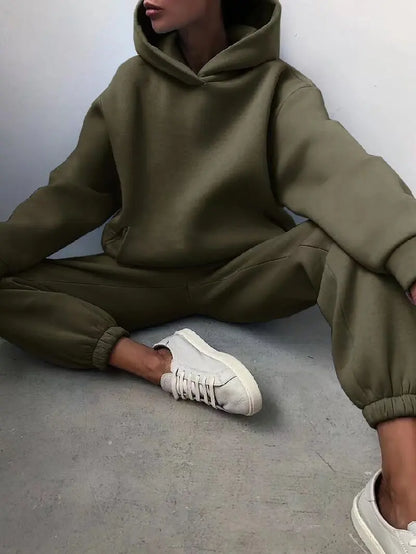 Two piece sets, oversized tracksuit, autumn and winter suit, sports pants and sweatshirt-Conjuntos de dos piezas, chándal de gran tamaño, traje de otoño e invierno, pantalón y sudadera deportiva