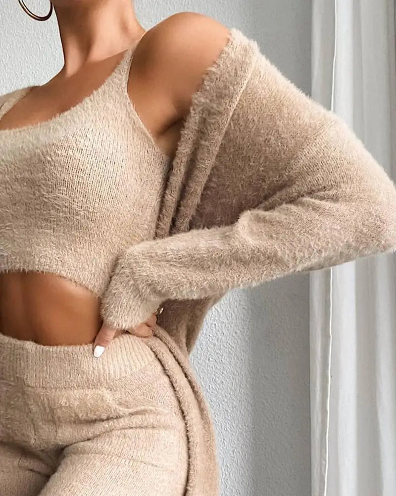 Fall Winter Fashion Women Sweater Pajamas-Pijama de suéter para mujer de moda de otoño e invierno